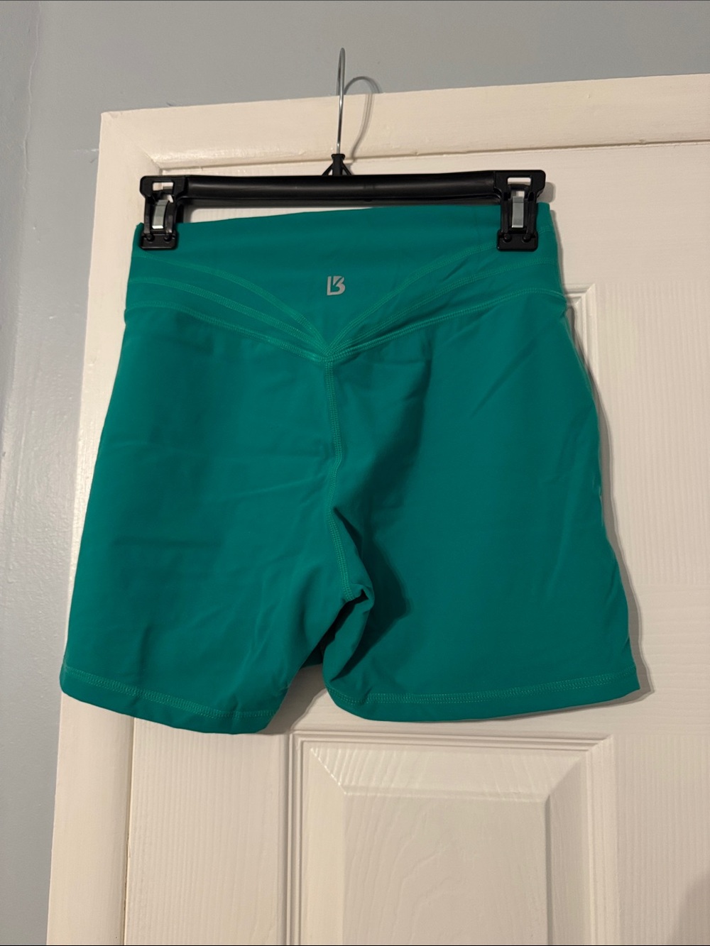 BuffBunny Teal High-Waist Bike Shorts